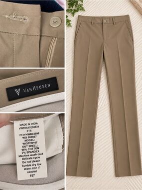Van Heusen Women’s Dress Pants - Slim Fit 98% cotton